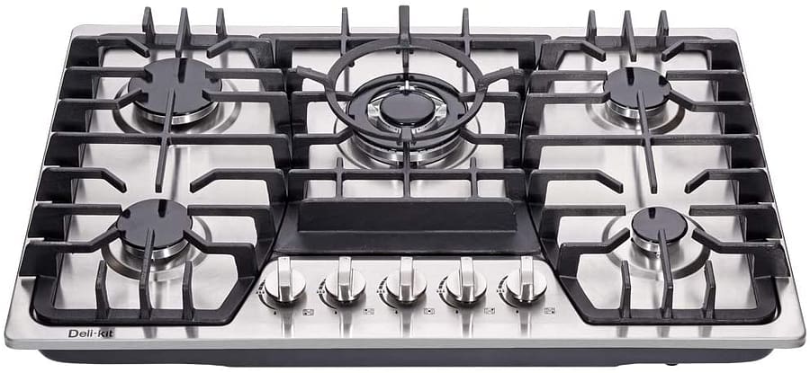 Deli-kit Stainless Steel 30 inch Gas Cooktops with Dual Fuel Sealed-min
