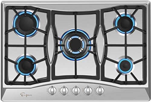 Empava Stainless Steel 30 inch gas cooktop with Sabaf Burners -min